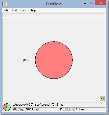 My Disk Space Pie Chart Program | Dave's Blog